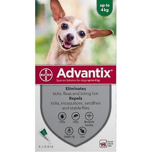 Advantix spot on 0.4ml 4 kg alatti 4x0,4ml
