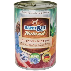 Happy & Fit Natural Kacsahússal, Sonkával, Sütőtökkel és Aloe Verával 400g
