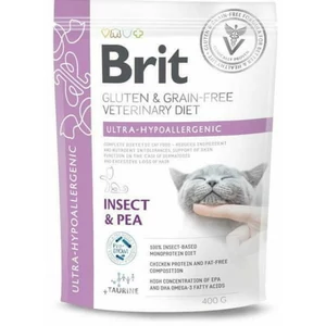 Brit GF Veterinary Diets Cat Ultra-hypoallergenic rovarfehérje&borsó  400g