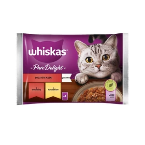 Whiskas  Pure Delight Marha Baromfi macskaeledel  aszpikban  4x85g