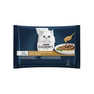 Gourmet Perle nedves macskaeledel tonhal és lazac szószban 4x85g