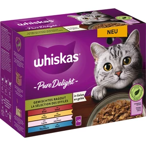 Whiskas Pure Delight Multipack vegyes válogatás aszpikban 12x85g