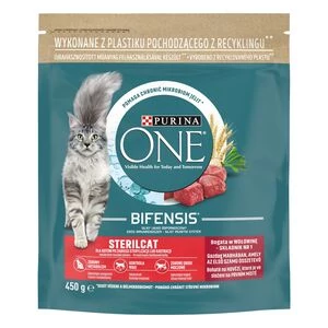Purina One Sterilcat Marhában és búzában gazdag száraz macskaeledel 800g