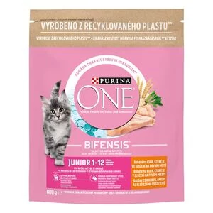 Purina ONE ONE Bifensis Junior csirkével és teljes kiőrlésű gabonával 800g