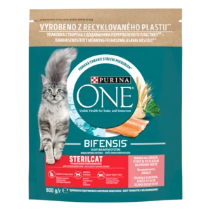 Purina One Sterilcat Lazacban és búzában gazdag száraz macskaeledel 800g