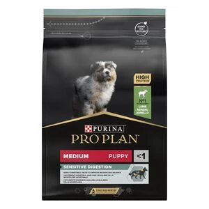 PRO PLAN Medium Puppy SENSITIVE DIGESTION bárányban gazdag száraz kutyaeledel 3kg