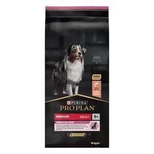 PRO PLAN Medium Adult OPTIDERMA lazacban gazdag száraz kutyaeledel 14kg