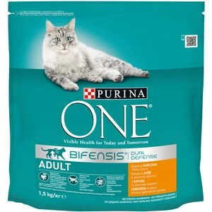  PURINA ONE Csirkében és teljes kiőrlésű gabonákban gazdag száraz macskaeledel 1,5kg