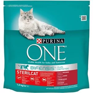 Purina One Sterilcat Marhában és búzában gazdag száraz macskaeledel 1,5kg