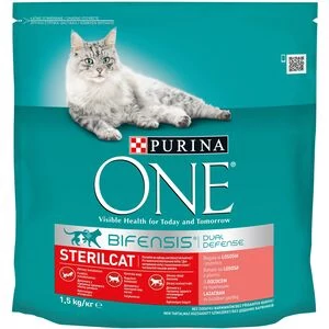 Purina One Sterilcat Lazacban és búzában gazdag száraz macskaeledel 1,5kg