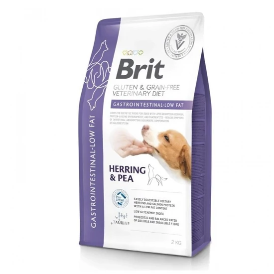 Brit GF Veterinary Diets Dog Gastrointestinal-Low fat hering&borsó 2kg