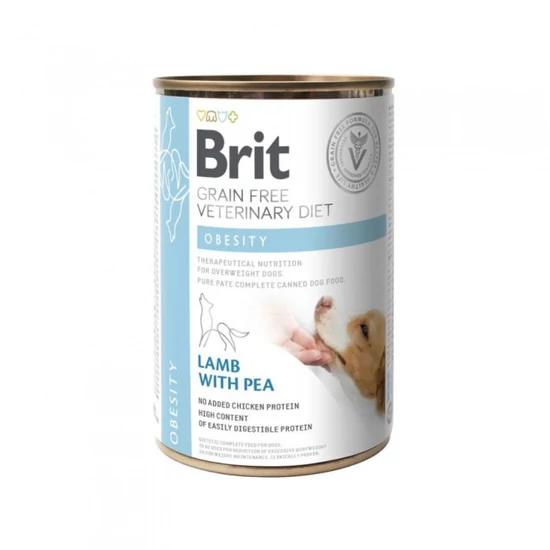 Brit GF Veterinary Diets Obesity bárány&borsó 400g