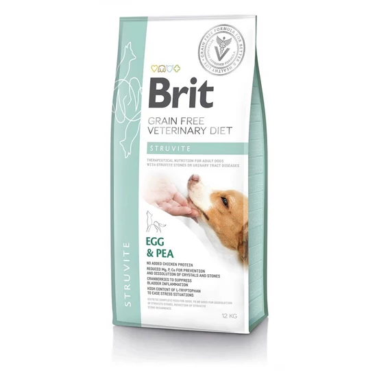 Brit GF Veterinary Diets Dog Struvite tojás&borsó 12kg