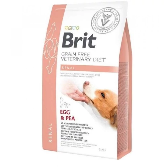 Brit GF Veterinary Diets Dog Renal tojás&borsó 2kg