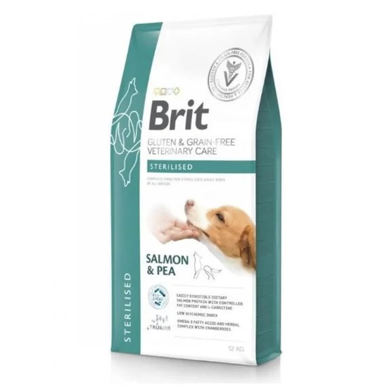 Brit GF Veterinary Diets Dog Sterilised lazac&borsó 12kg