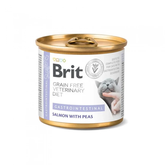 Brit GF Veterinary Diets Gastrointestinal lazac&borsó 200g