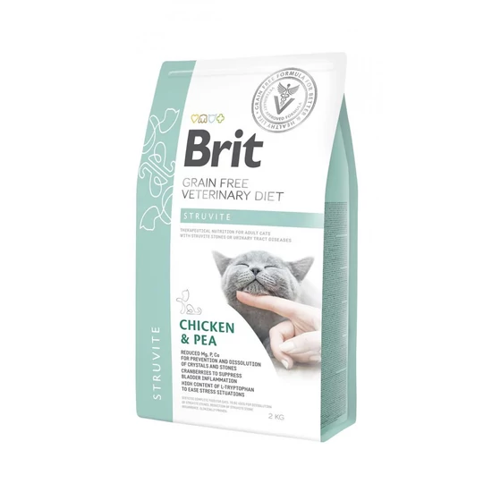 Brit GF Veterinary Diets Cat Struvite csirke&borsó 2kg
