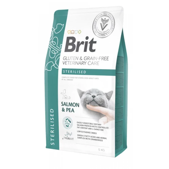 Brit GF Veterinary Care Cat Sterilised lazac&borsó 2kg