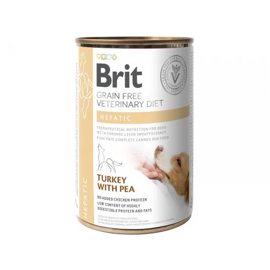 Brit GF Veterinary Diets Hepatic pulyka&borsó 400g