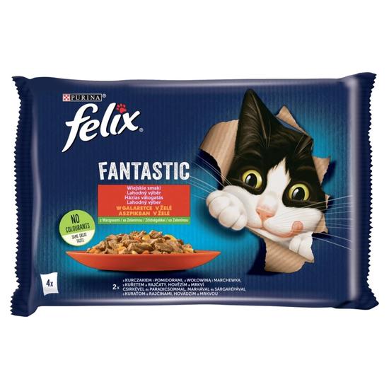 Felix Fantastic házias válogatás csirkével és paradicsommal / marhával és sárgarépával aszpikban 4x85g