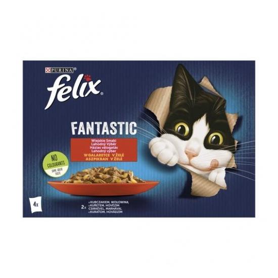 Felix Fantastic házias válogatás marhával/csirkével aszpikban 4x85g