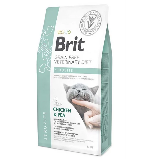 Brit GF Veterinary Diets Cat Struvite csirke&borsó 5kg