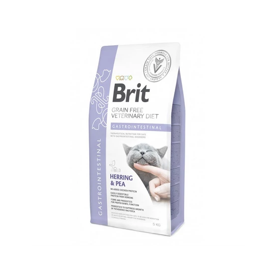 Brit GF Veterinary Diets Cat Gastrointestinal hering&borsó 5kg