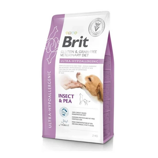 Brit GF Veterinary Diets Dog Ultra-hypoallergenic rovarfehérje&borsó 2kg