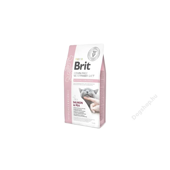 Brit GF Veterinary Diets Cat Hypoallergenic lazac&borsó 5 kg
