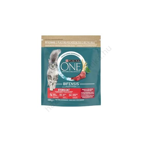 Purina One Sterilcat Marhában és búzában gazdag száraz macskaeledel 800g