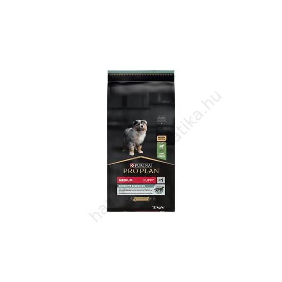 PRO PLAN Medium Puppy SENSITIVE DIGESTION bárányban gazdag száraz kutyaeledel 12kg