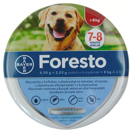 Foresto 4,50 g + 2,03 g nyakörv kutyáknak > 8 kg