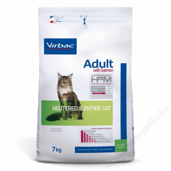 Virbac HPM Adult with Salmon Neutered & Entire Cat 7kg