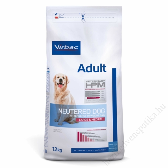 Virbac HPM Preventive Dog Adult Neutered Large & Medium 12 kg
