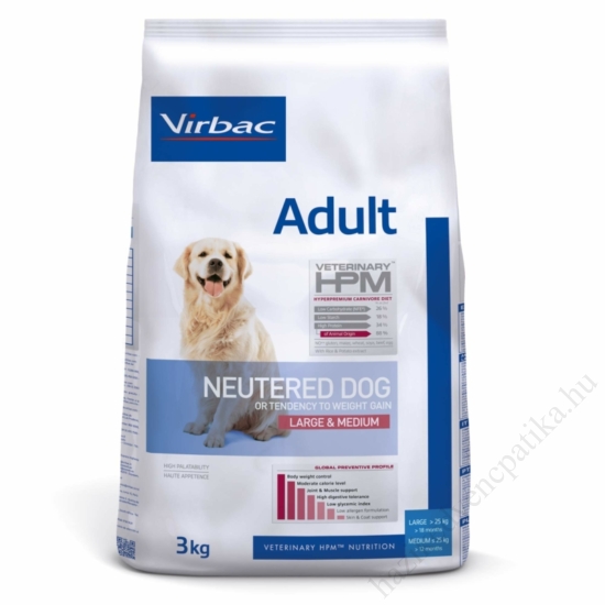 Virbac HPM Preventive Dog Adult Neutered Large & Medium 3 kg