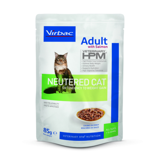 Virbac HPM Adult with Salmon Neutered Cat 85g