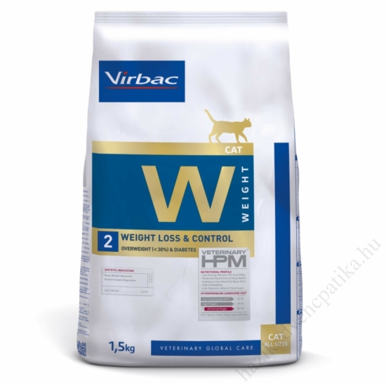 Virbac W2 weight loss & control macskatáp 1,5kg/zsák