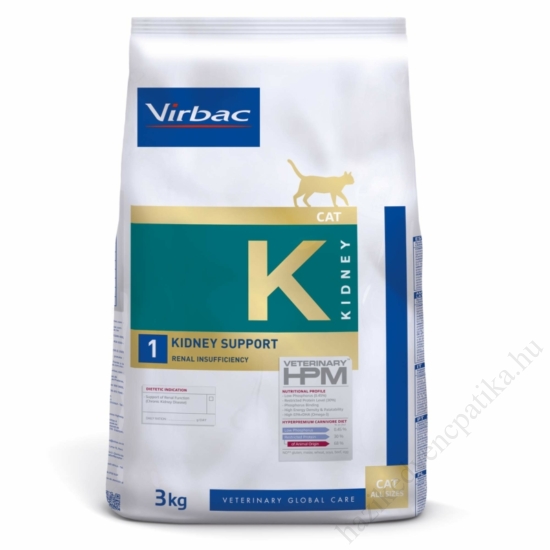 Virbac K1 kidney support macskatáp 1,5kg/zsák