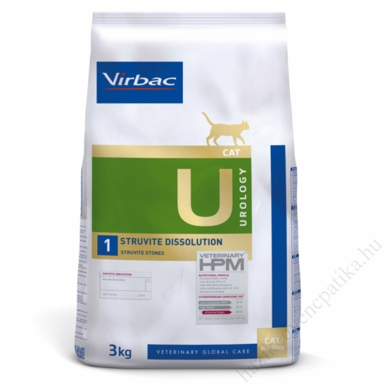 Virbac U1 Urology struvite macskatáp 1,5kg/zsák