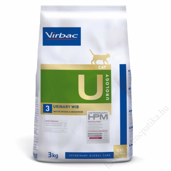 Virbac U3 Urology WIB macskatáp 3kg/zsák
