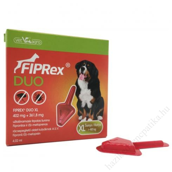 Fiprex duo XL 402 mg + 361,8 mg spot on kutyáknak 1X