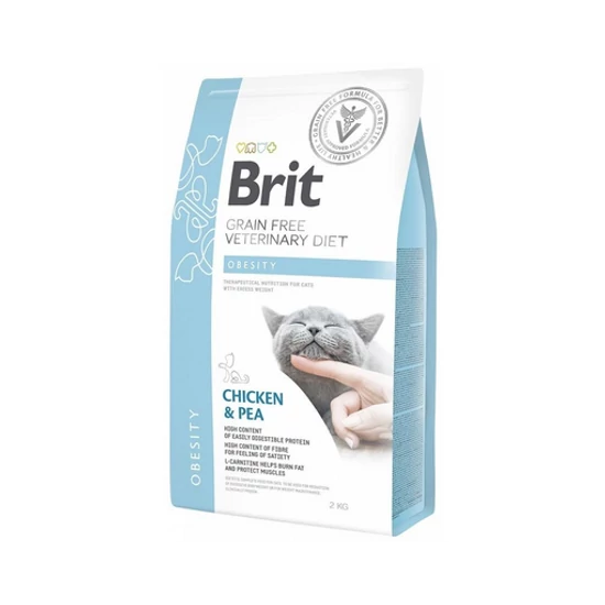 Brit GF Veterinary Diets Cat Obesity csirke&borsó 2kg