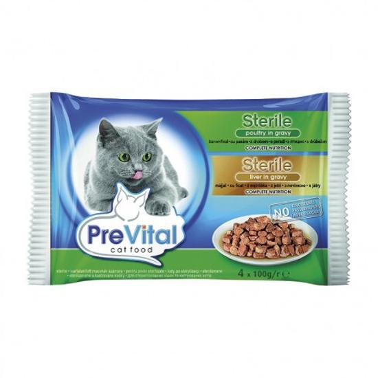 Prevital Sterile nedves macskaeledel csirke és májjal szószban