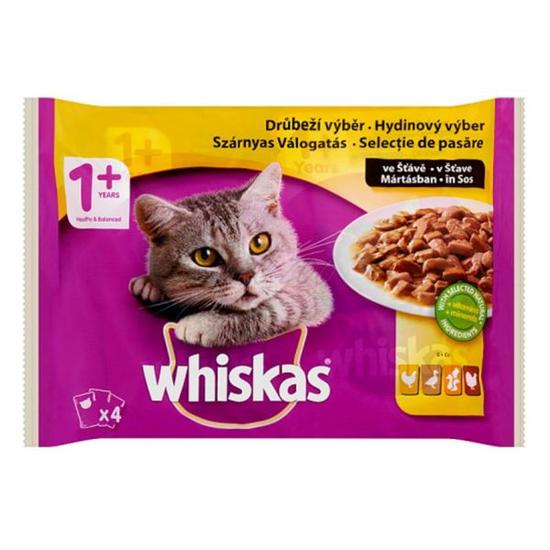 Whiskas szárnyas válogatás szószban 4x85g